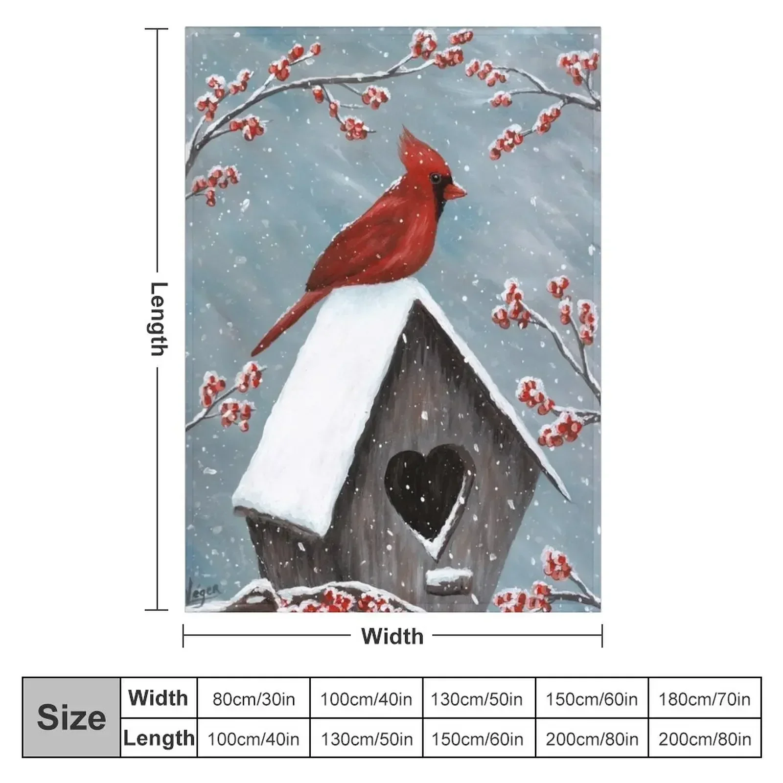 Northern Cardinal Bird Painting Throw Blanket christmas decoration Thins Warm Blankets