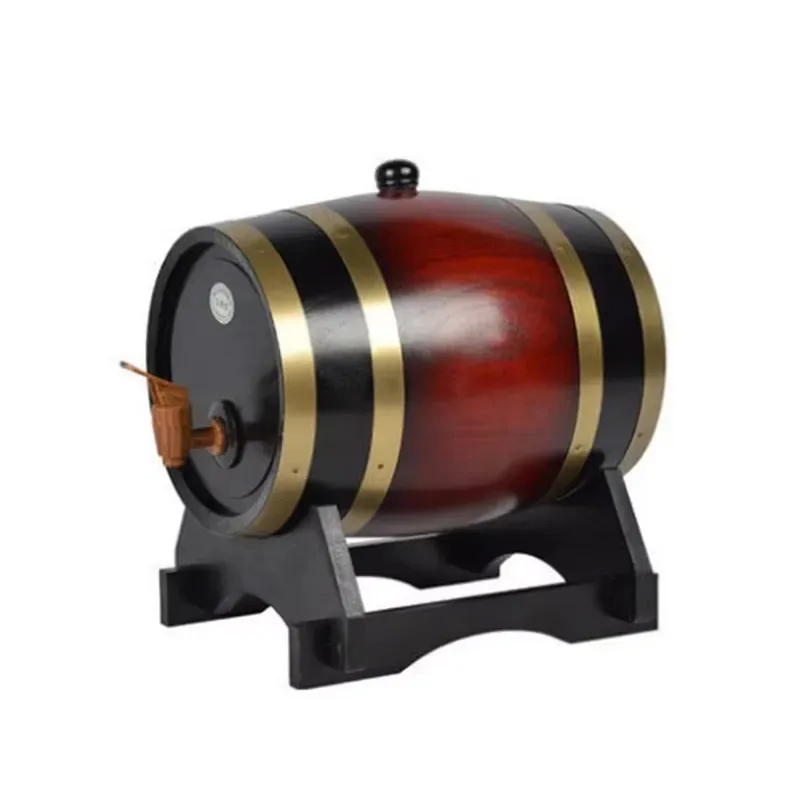 200L Large Wooden Wine Beer Brewing Barrel with Faucet Creative Retro Decoration Wholesale Customizable Logo