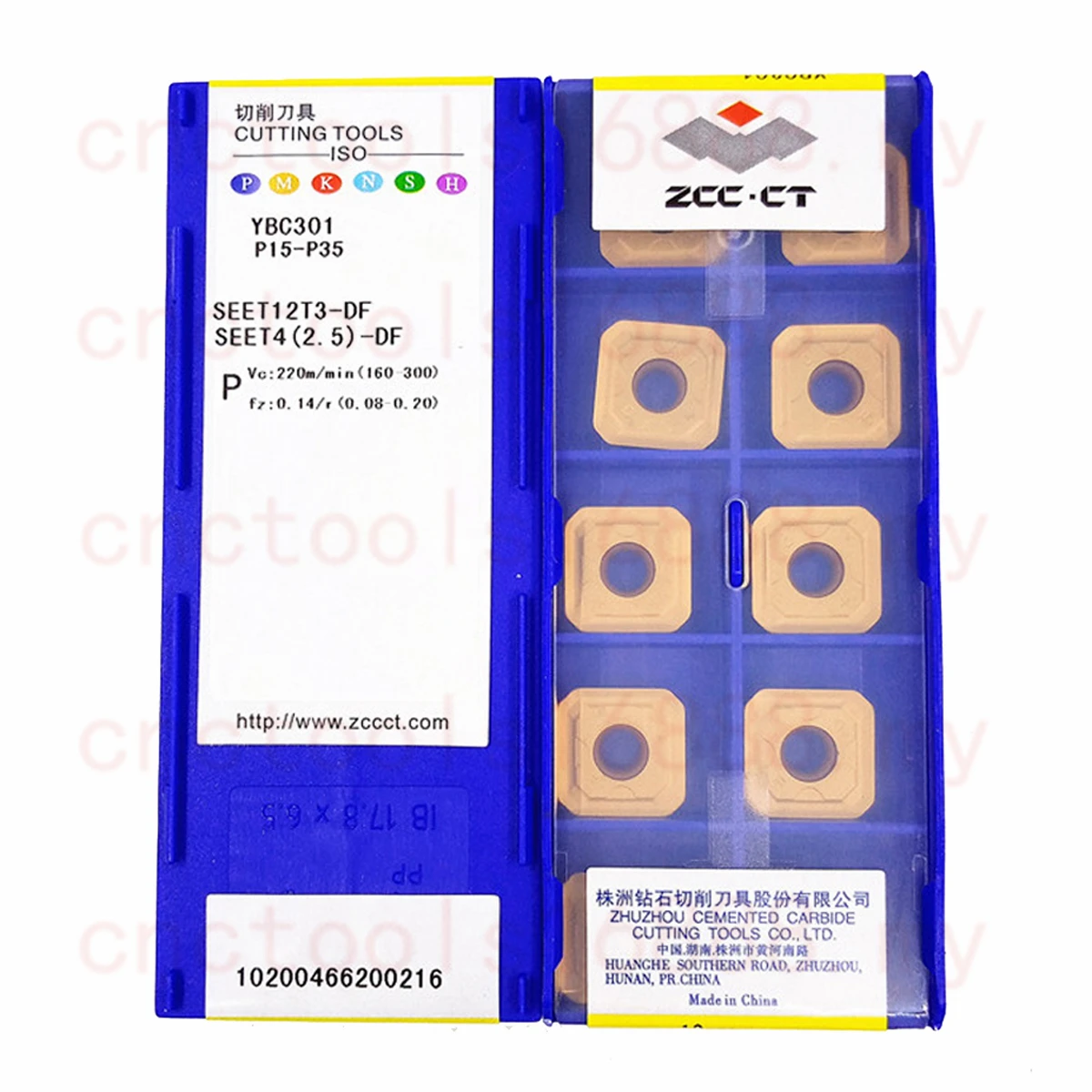 ZCC.CT SEET12T3-CR SEET12T3-CM SEET12T3-DM SEET12T3-DF YBC301 YBG202 YBM251 YBD252 YNG151C YB9320 Carbide Insert SEET Inserts