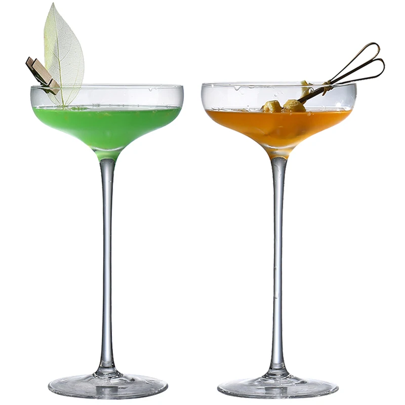 2PCS Extra Tall 240ML Cocktail Glasses Martini Glasses Drinkware Set of 2