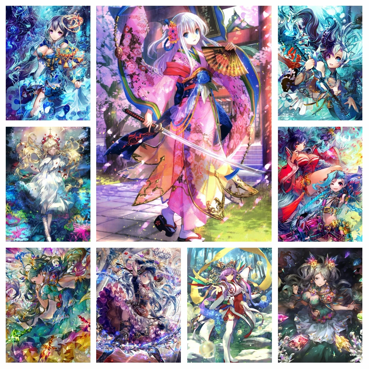 

Genshin-Impact Full Diamond Rhinestones Painting Fantasy Video Game Girl Cross Stitch Embroidery Picture Mosaic Craft Home Decor