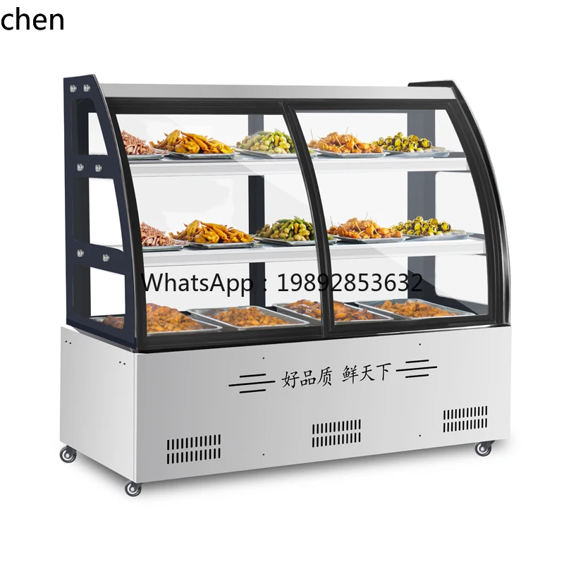 خزانة عرض الخضروات الباردة ذات الزاوية اليمنى المربعة المبردة والطازجة، خزانة شواء صغيرة