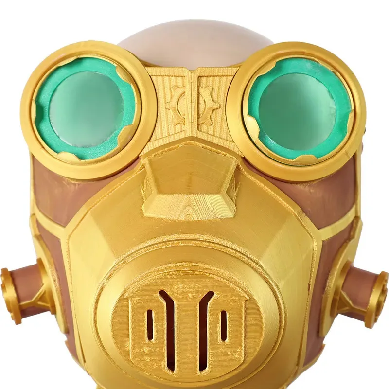 TV 2 Arcane Caitlyn Kiramman máscara de Cosplay accesorios de disfraz juego LoL VI máscaras del equipo Gloden tocado Prop cubierta facial traje de Halloween fg