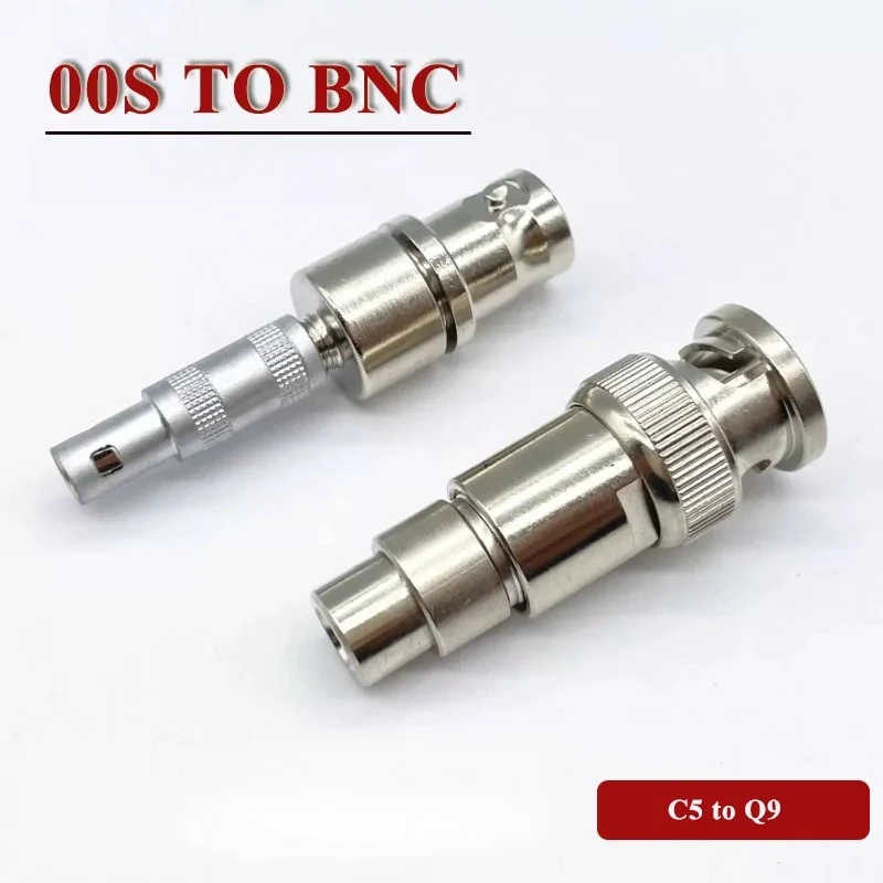 Q9 Male To C5 Female Plug 00S To BNC Adpater Compatible with Remo Ultrasonic Flaw Detector Signal Testing Coaxial Connector