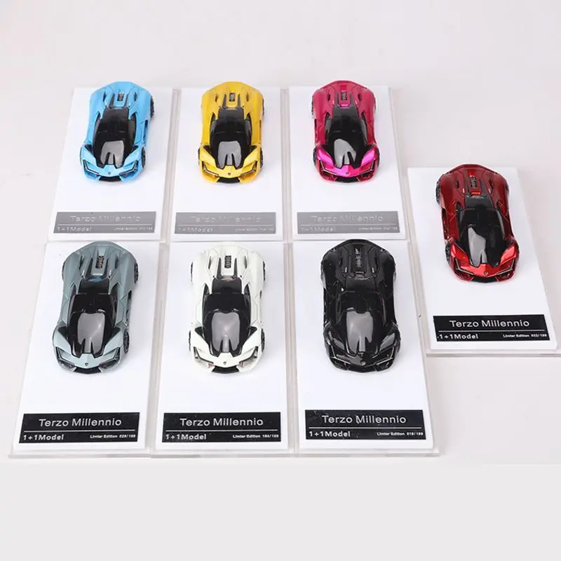1 + 1 modèle 1/64 Lamborghini Terzo Millennio alliage jouet véhicule à moteur moulé sous pression en métal modèle cadeaux