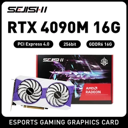 SEJISHI RTX 4090M 16G Graphics Card GDDR6 9728CUDA Core 256Bit 8+8Pin E-sports Game Design Learning Video Card, Providing Driver