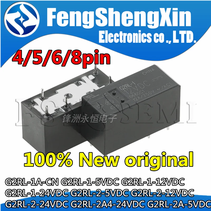 

5pcs G2RL-1A-CN G2RL-1-5VDC G2RL-1-12VDC G2RL-1-24VDC G2RL-2-5VDC G2RL-2A-5VDC G2RL-2-12VDC G2RL-2-24VDC G2RL-2A4-24VDC Relay