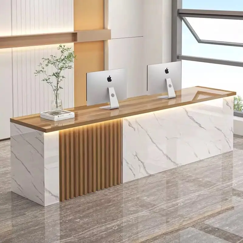 Beauty Institute Reception Desk Study Infodesk Hairdressing Reception Desk Clinical Modern Comptoir Caisse Corner Furniture 3