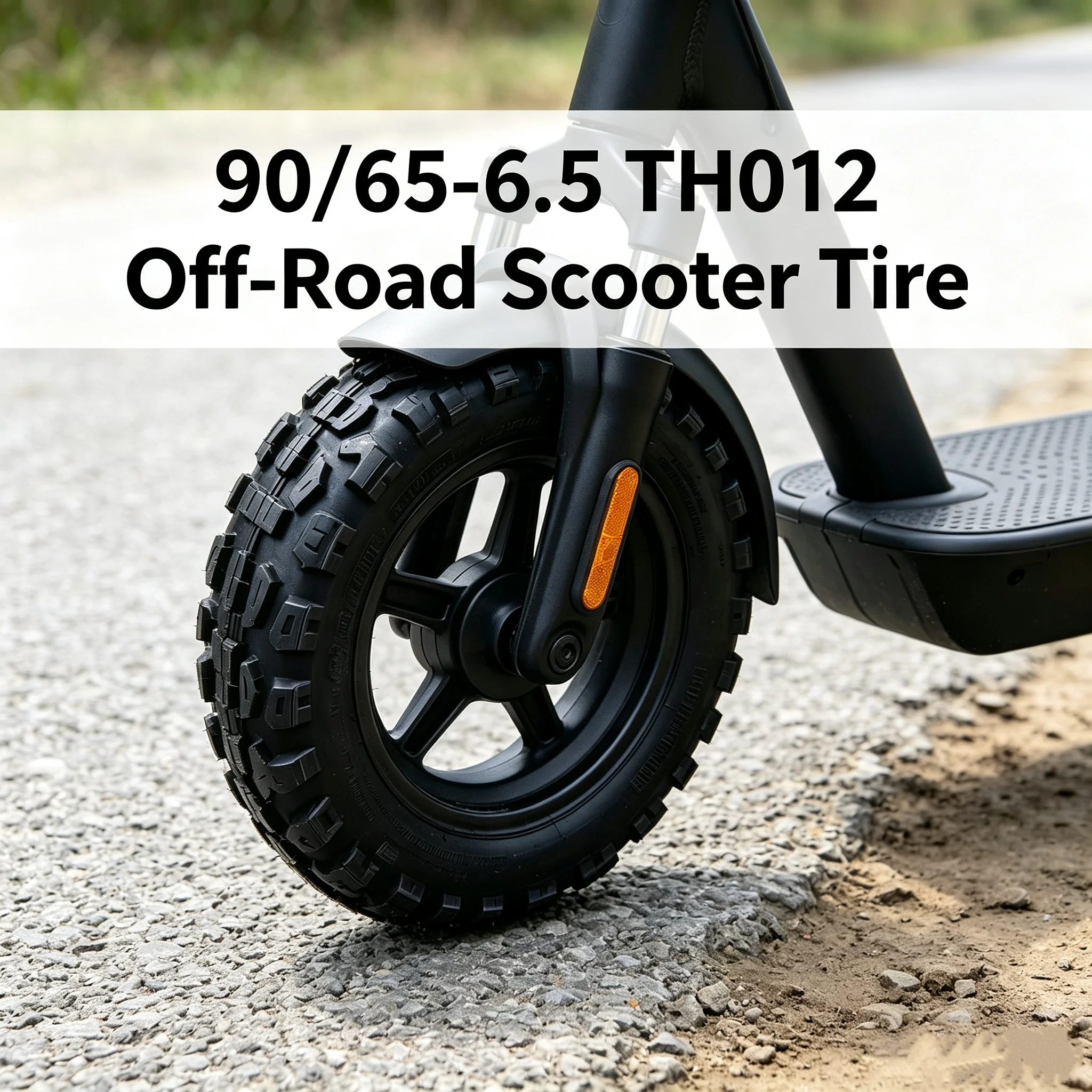 90/65-6.5 Tubeless Off-Road Electric Scooter Tire with Deep Knobby Tread for Dualtron, Kaabo, VSETT, Zero and NAMI