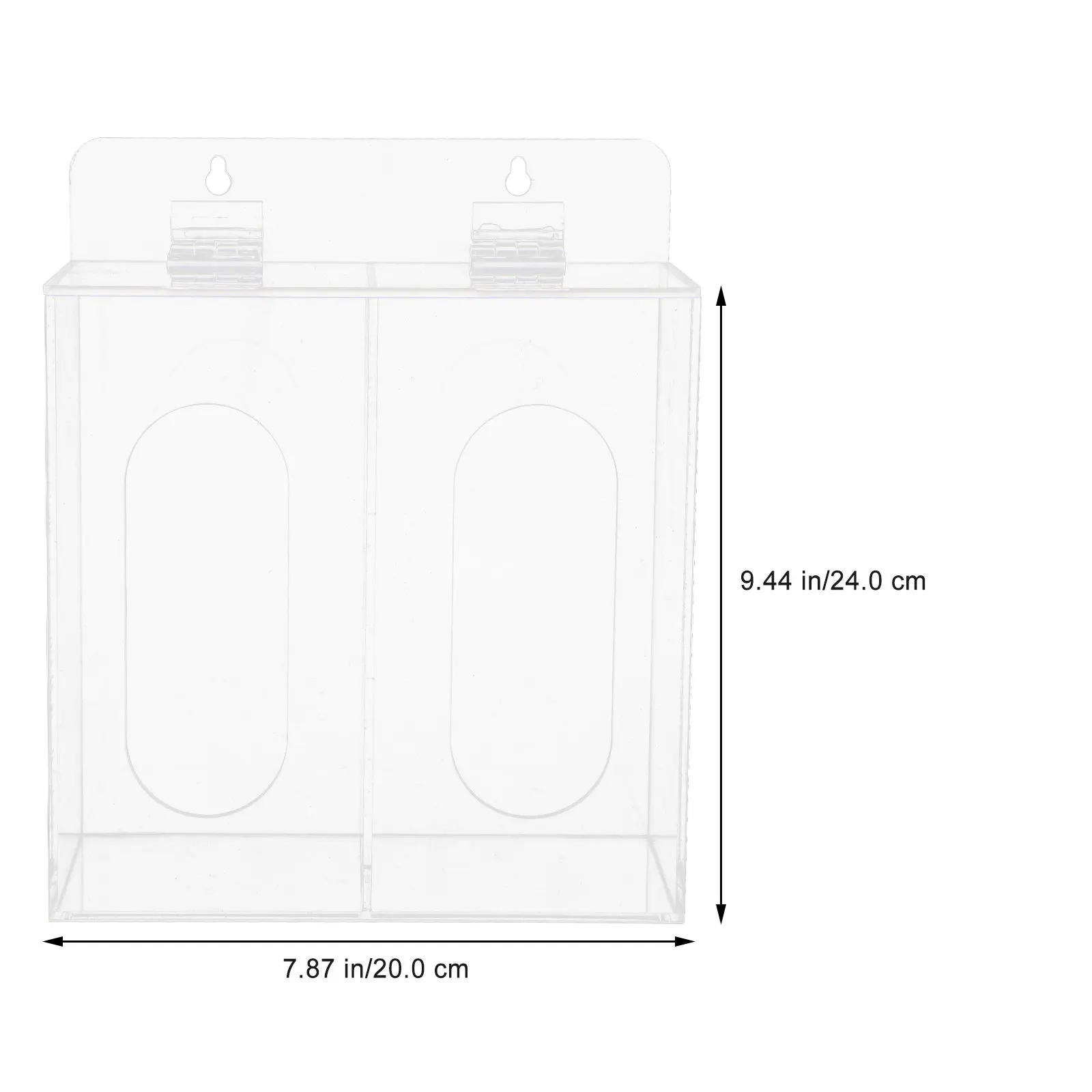Face Mask Dispenser Acrylic Mask Storage Box Transparent Portable Compact Design Large Capacity Simple Elegant