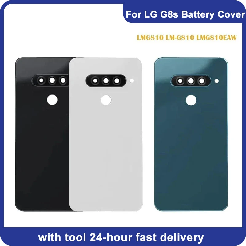 

Rear Glass For LG G8S ThinQ LMG810 LM-G810 LMG810 EAW Battery Back Cover Rear Door Housing With Logo