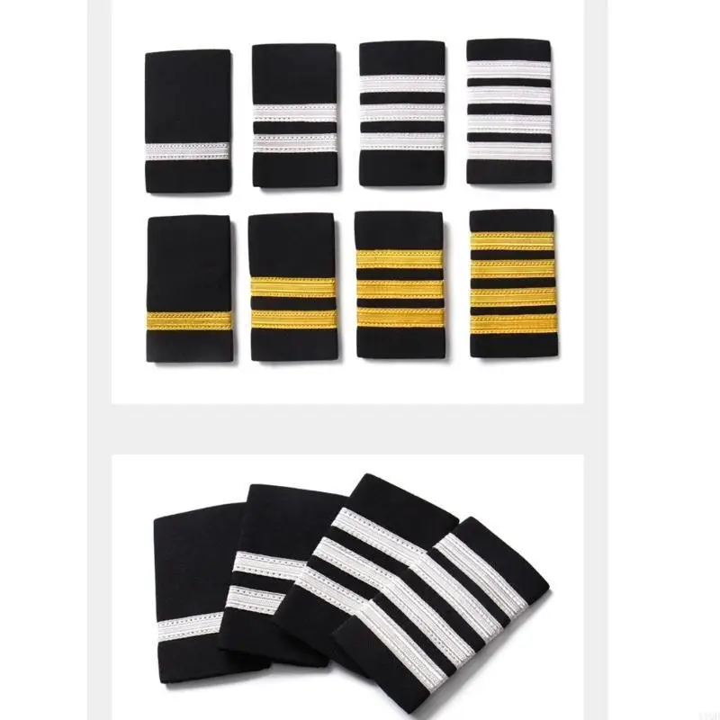 

2pack Versatiles Embroidery Badge Unique Epaulet Decorative Clothing Epaulettes for Sewing Projects