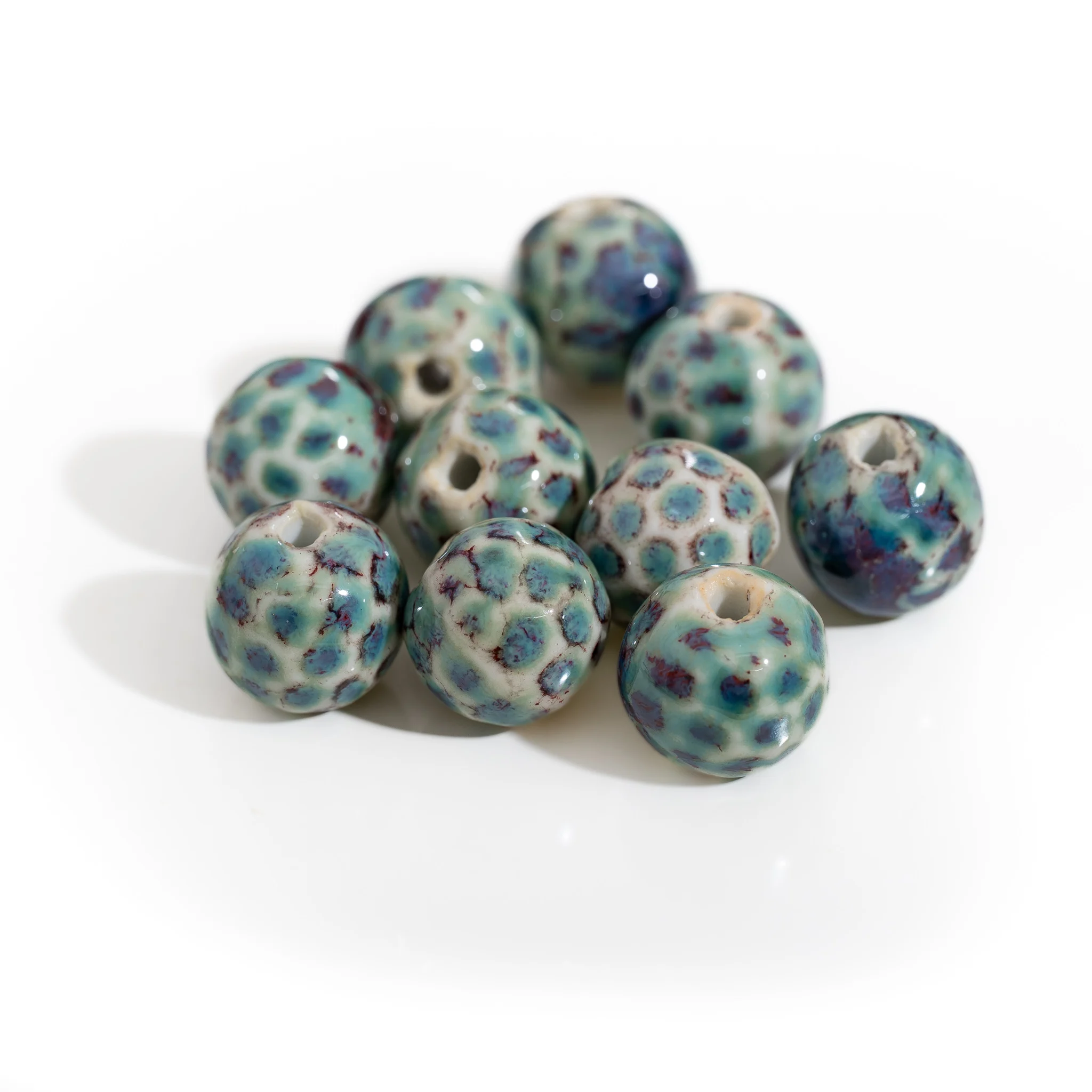 10 stuks luipaard keramische kralen van hoge kwaliteit porseleinen sieradenaccessoires voor het maken van sieraden # MY262