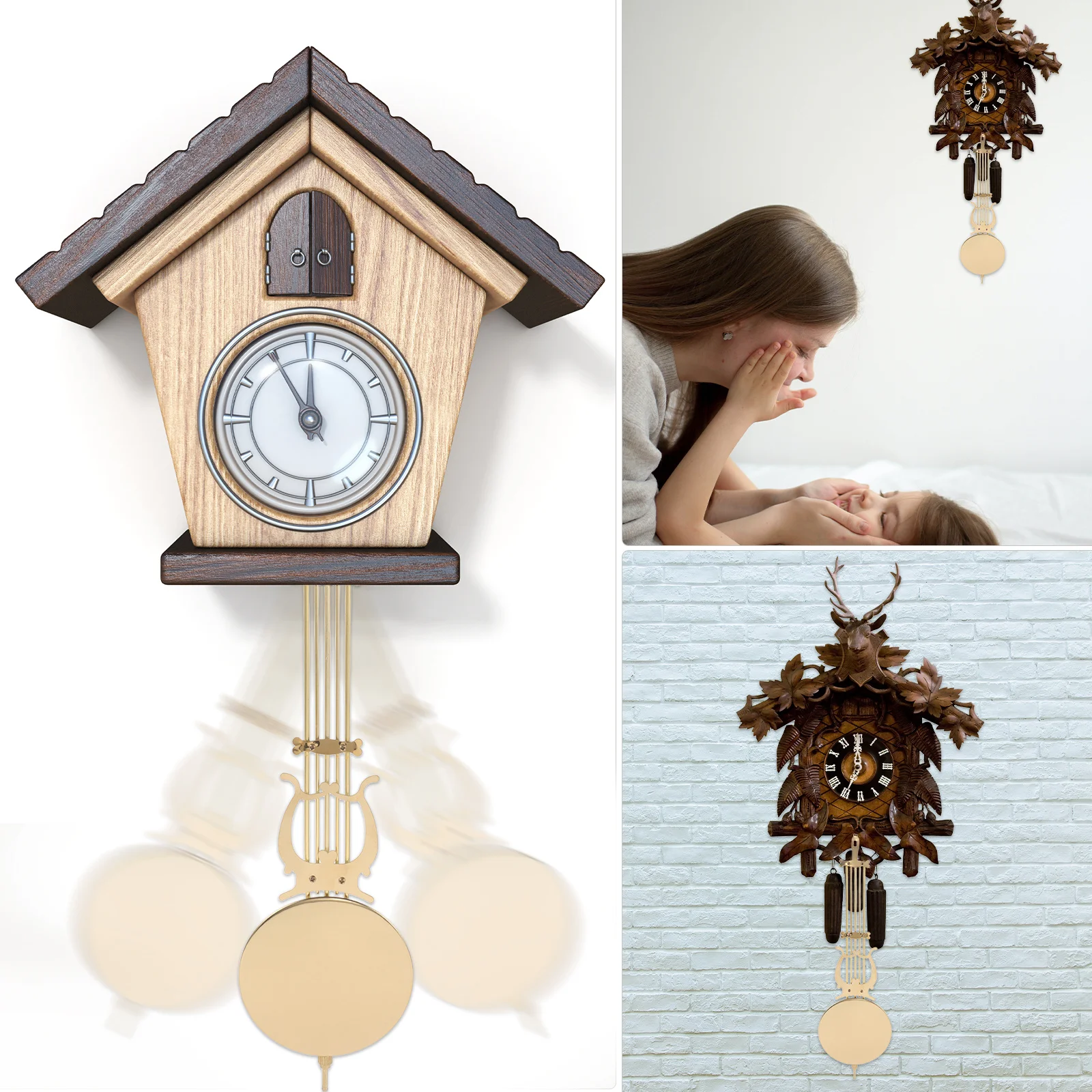 

Vintage Metal Clock Pendulum for Grandfather Mantel Floor Clocks Classic Color Material Home Hotel Decor