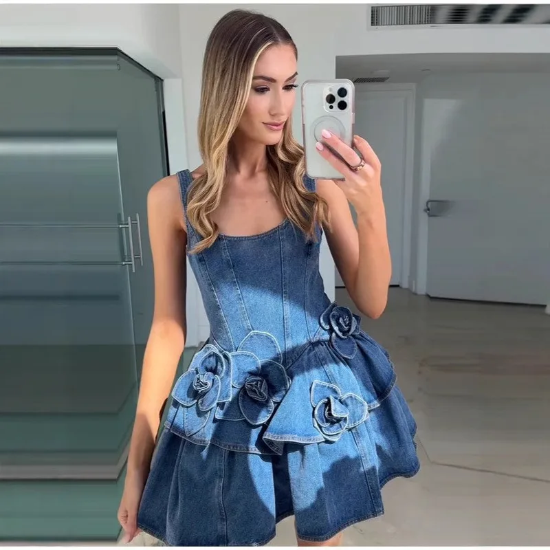 

Women's Summer Dress Strap Dress Sling Waist Cowboy Vintage Simple Comfortable Loose Casual Design Fashion Soft Niche Versatile