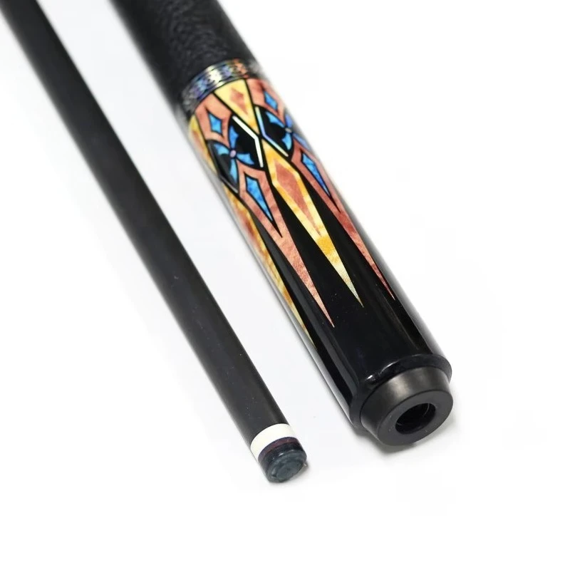 Economy Cue Set Premium 1/2 High-Tech 58\" Carbon Fiber Shaft Pool Cue Ebony Butt Stainless Steel YFen Cue Bag Extension - view 3