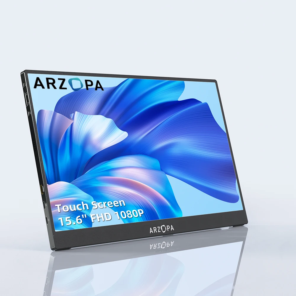 Arzopa A1T Touchscreen 15.6 Inch 1080P Portable Monitors for Laptops Mobile Phones Usb c Display Portable Monitor