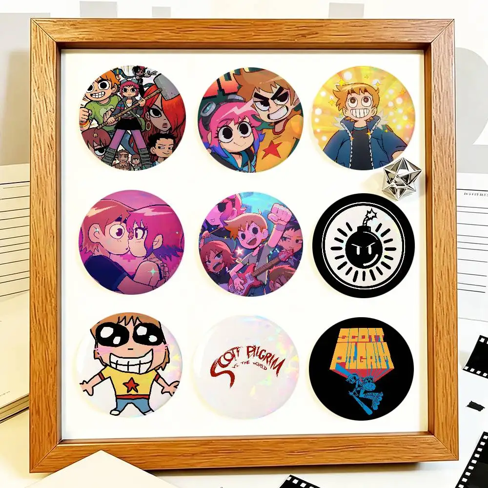 Anime Scott Pilgrim Round Badges Can Be Used To Decorate Clothes And Backpack Pins