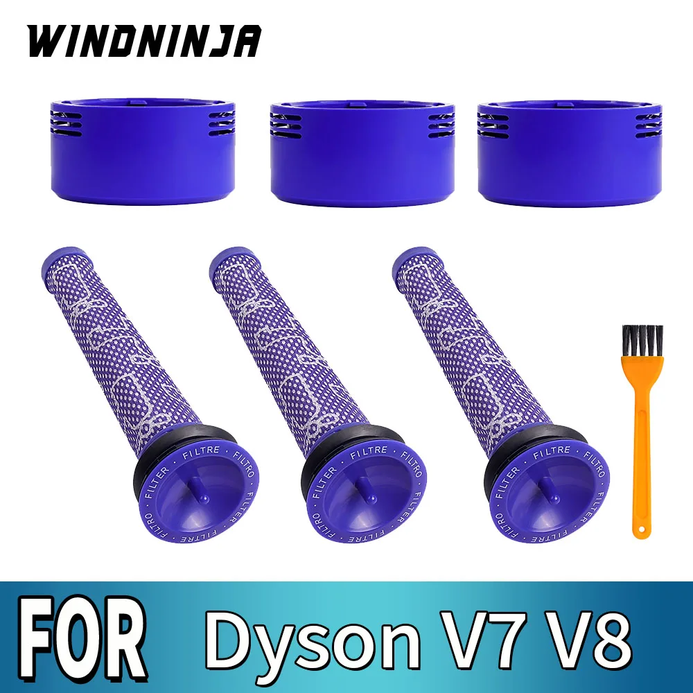 Kit de pré-filtres et post-filtres pour aspirateur sans fil Dyson V7 V8, accessoires de remplacement pour animaux absolu