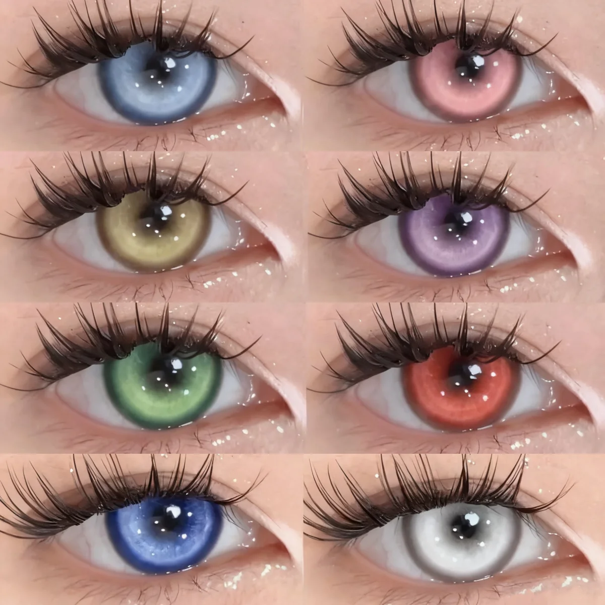 VISUASHOW Gefärbte Kontaktlinsen Blau mit Stärke, Korrekturlinse für Myopie, Weich Atmungsaktiv Bequem, Lagerware Schnelle Lieferung, Trend Modisch – Detail 15