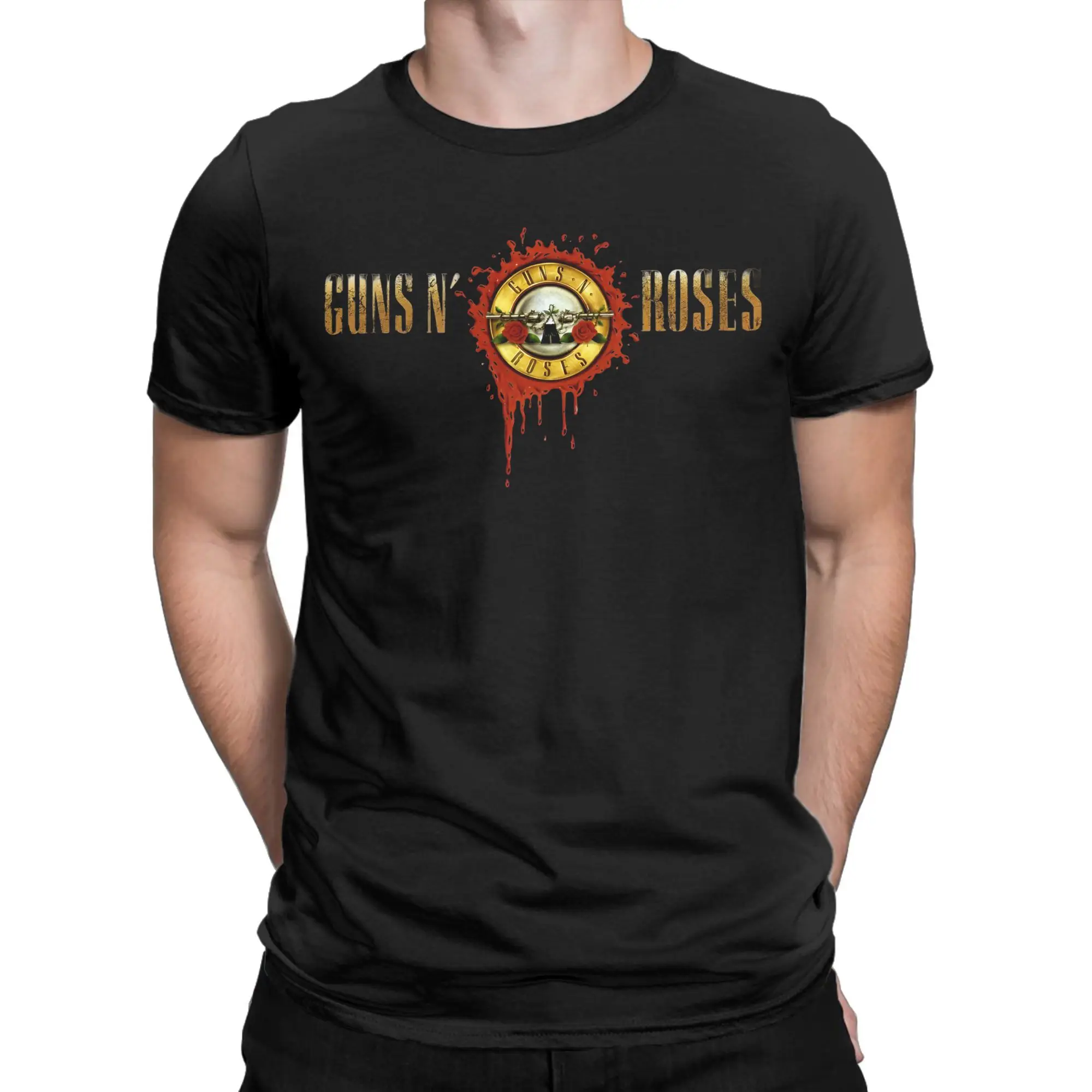 

Men Women Guns N Roses Band Logo T Shirt 100% Cotton Graphic Printed T-Shirt Top Clothing