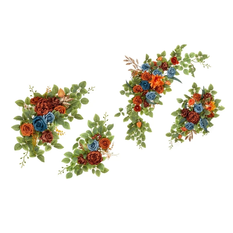 Artificial Flower Garlands Arch Set Eye Catching Artificial Flower Arch for Wedding Arch Table Setting Decorations