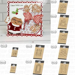 2024 Gingerbread Coffee Cup Shape Cutting Dies Stamp Christmas New Die for DIY Christmas Gift Card Scrapbook Craft Decoration