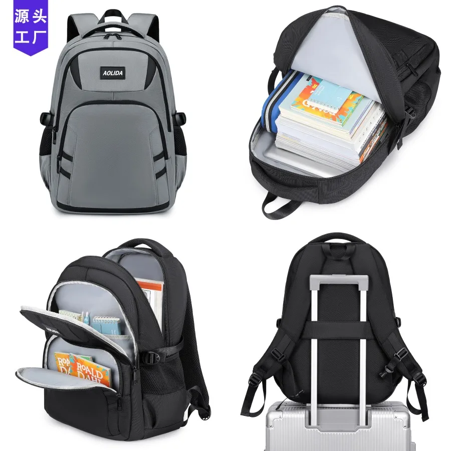 【New style】-   new men's backpack business computer bag fashionable casual large-capacity waterproof travel bag backpack