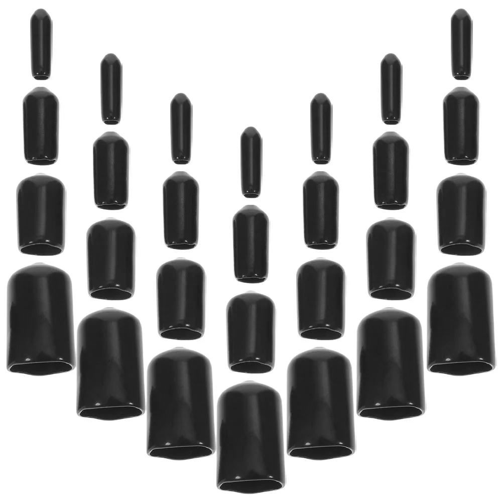 

80 Pcs Rubber End Thread Protectors Assorted Sizes Φ3.0mm Φ12mm Protective Caps for Furniture Automotive Replacement Parts