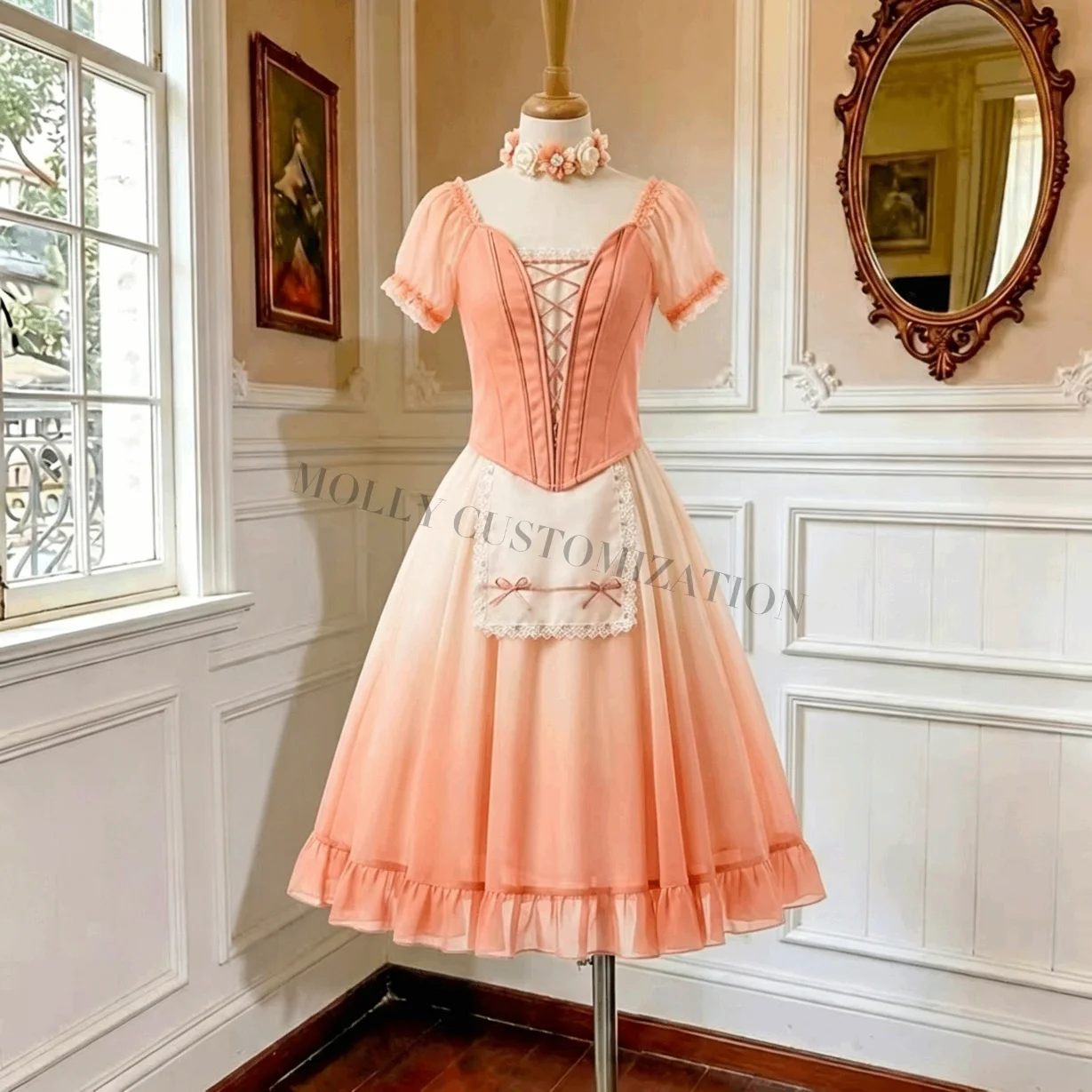 Nuevo traje de ballet para adultos y niños, falda larga de gasa Gisele Coppelia, vestido de graduación de danza clásica