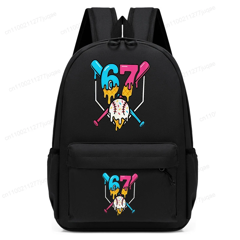 Cartoon Six Seven Baseball Ice Cream Kids Backpack, New Kindergarten Schoolbag,Casual Children Rucksack,Travel Toddler Bookbags