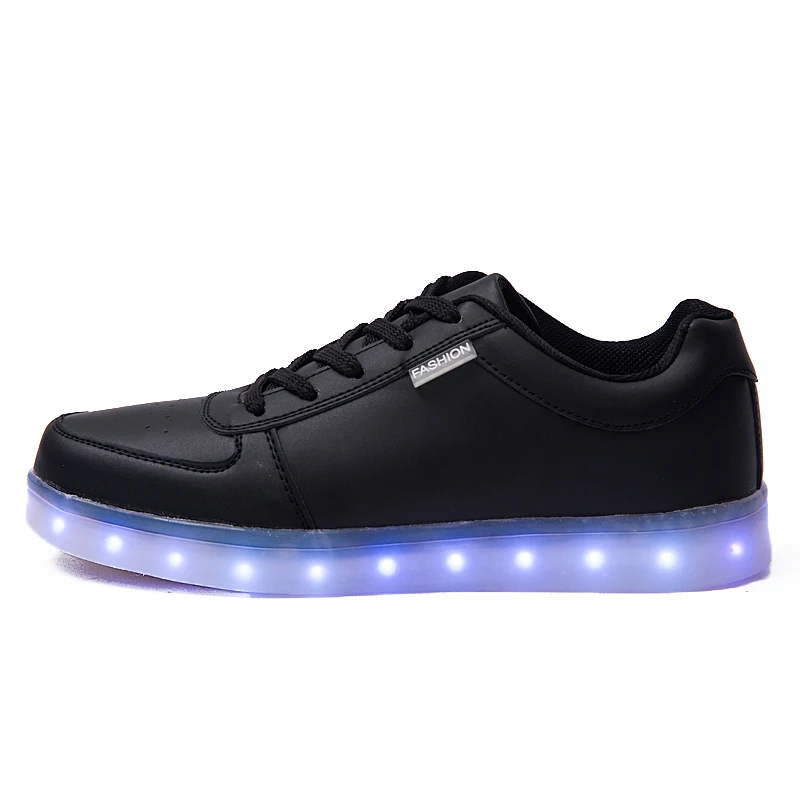 Hot New Fashion Fluorescent Sports Shoes - Breathable, Colorful Flash Switch, Charging, Parent-Child Luminous Shoes