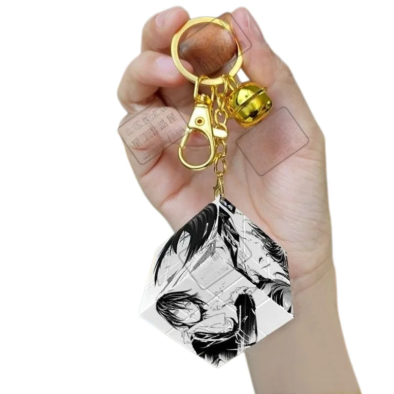 Noragami Yato Hiyori Iki Bishamon 3x3 Rubik's Cube Schlüsselanhänger Hochwertiger Anime-Cartoon-Druck Einfacher Rucksackanhänger für Schüler – Detail 6