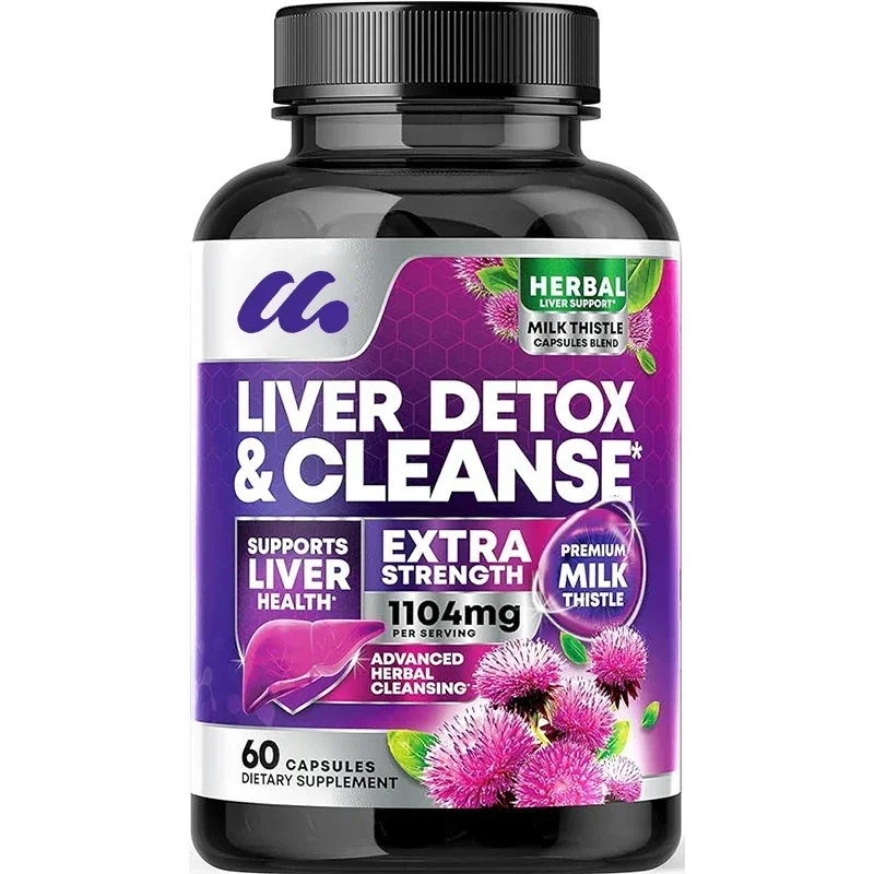 

Gentle Liver Cleansing and Detoxification - Contains Silymarin, Thistle Extract, Dandelion, Beetle, Chicory Root, and Turmeric