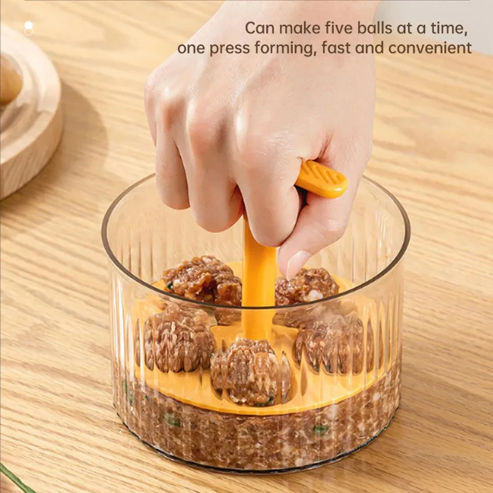 Household Fried Meatball Making Tools Translucent Meatball Maker Kitchen Meatballs Press Mold Minced Meat Storage Container
