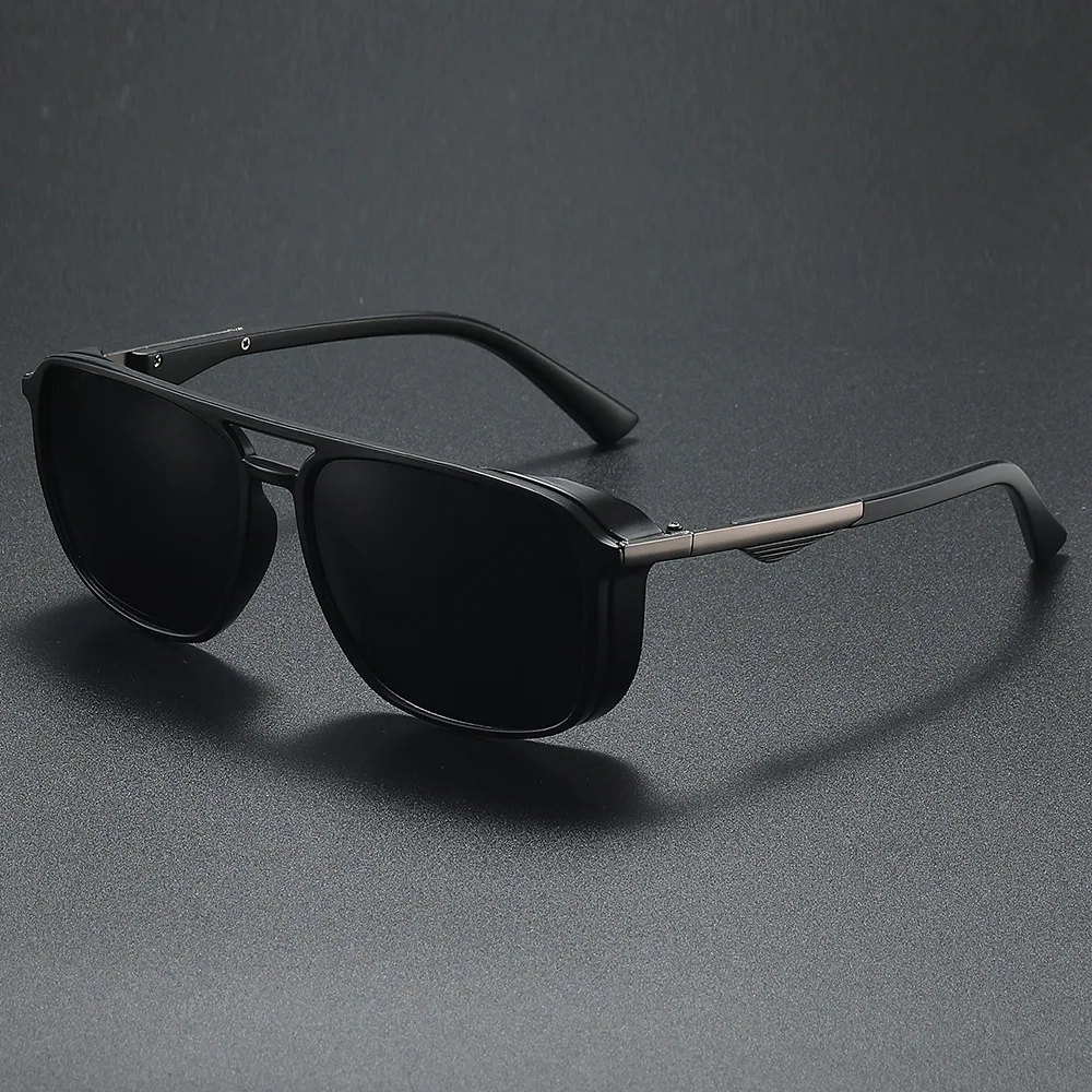Men\'s Square Punk Series Polarized Sunglasses Outdoor Fishing Cycling Glasses Driver Driving Sunglasses for Boy