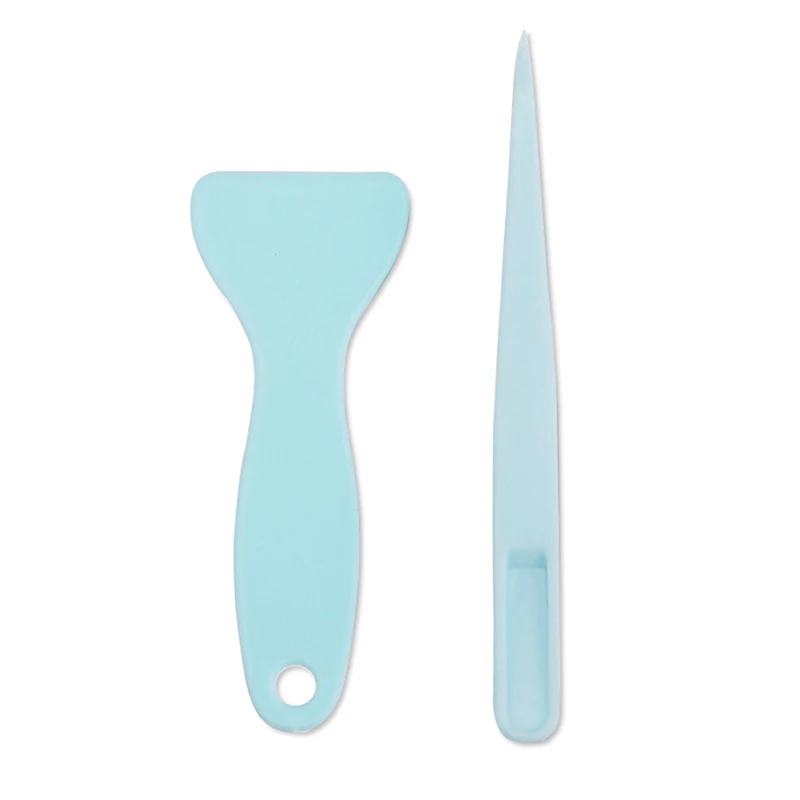 1Set Tweezers Scrapbook Sticker Hand Account Tools Plastic Tweezers Scraper