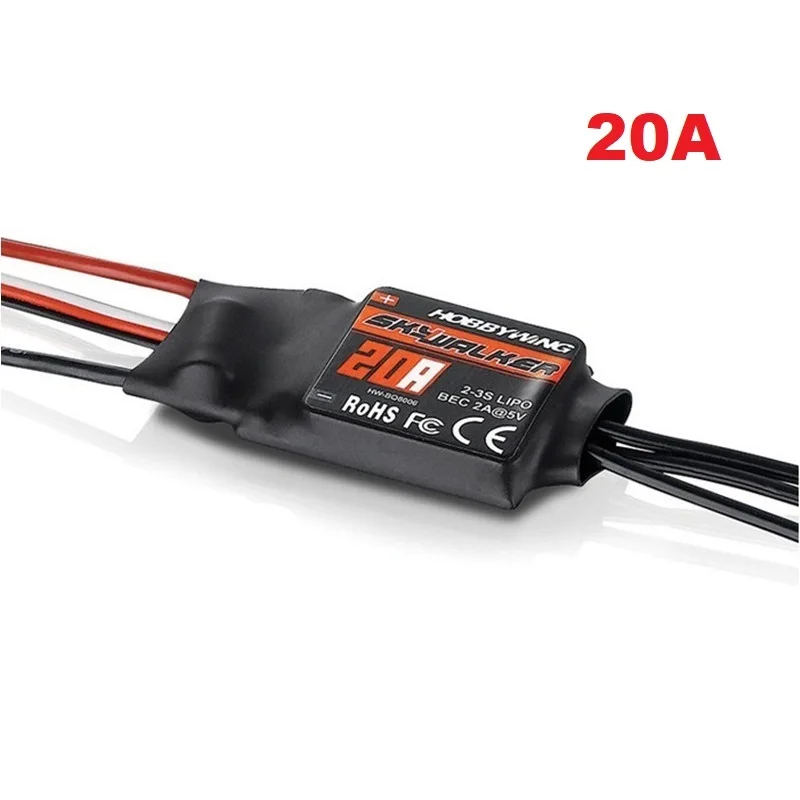 Hobbywing Brushless ESC 12A 20A 30A 40A V2 Drone ESC 2-6S Skywalker Speed Controller With BEC/UBEC For RC Quadcopter Helicopter