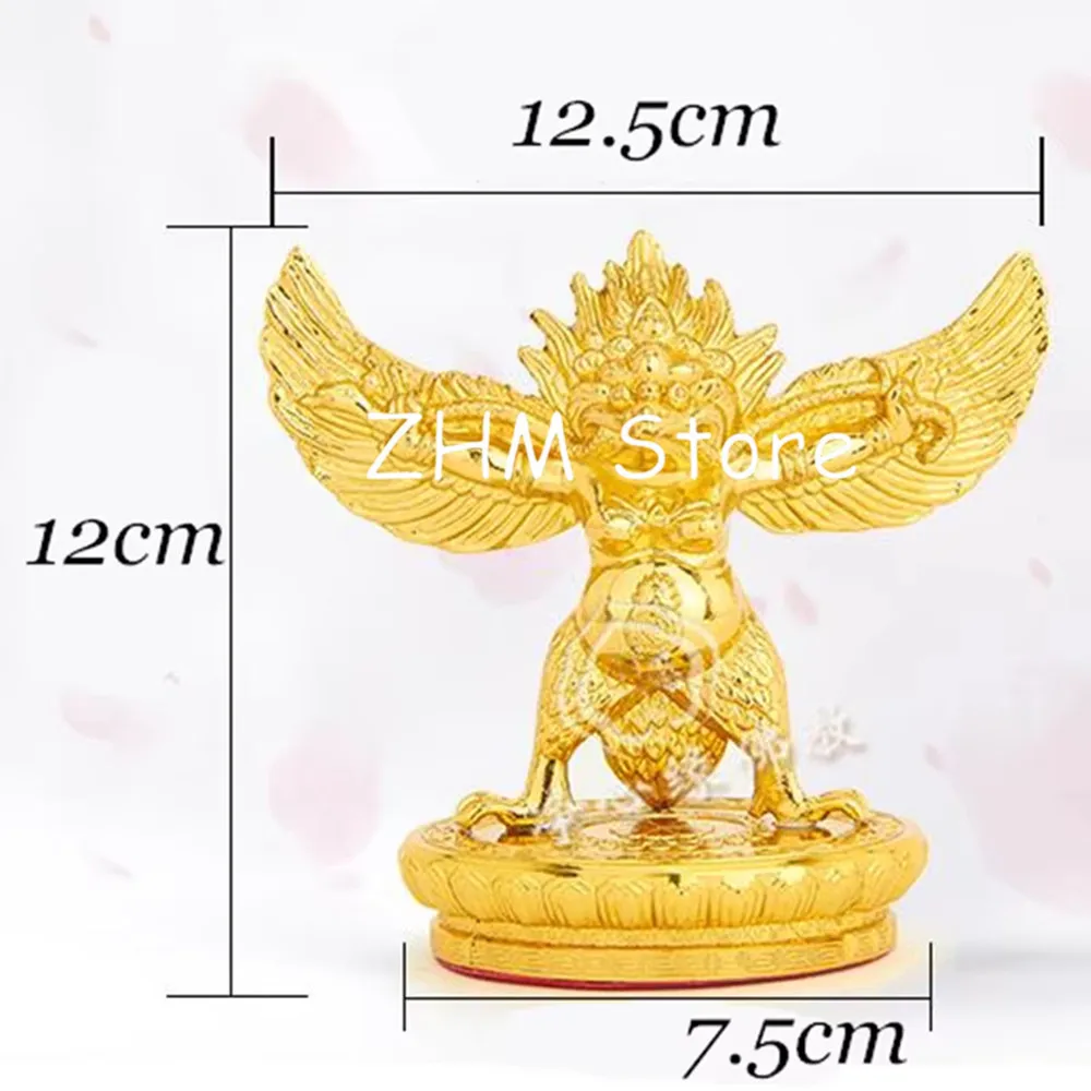 Alloy Metal Gilding Gold Fengshui Suppliers Lucky Roc Garuda Great Golden-winged Peng Bird Character