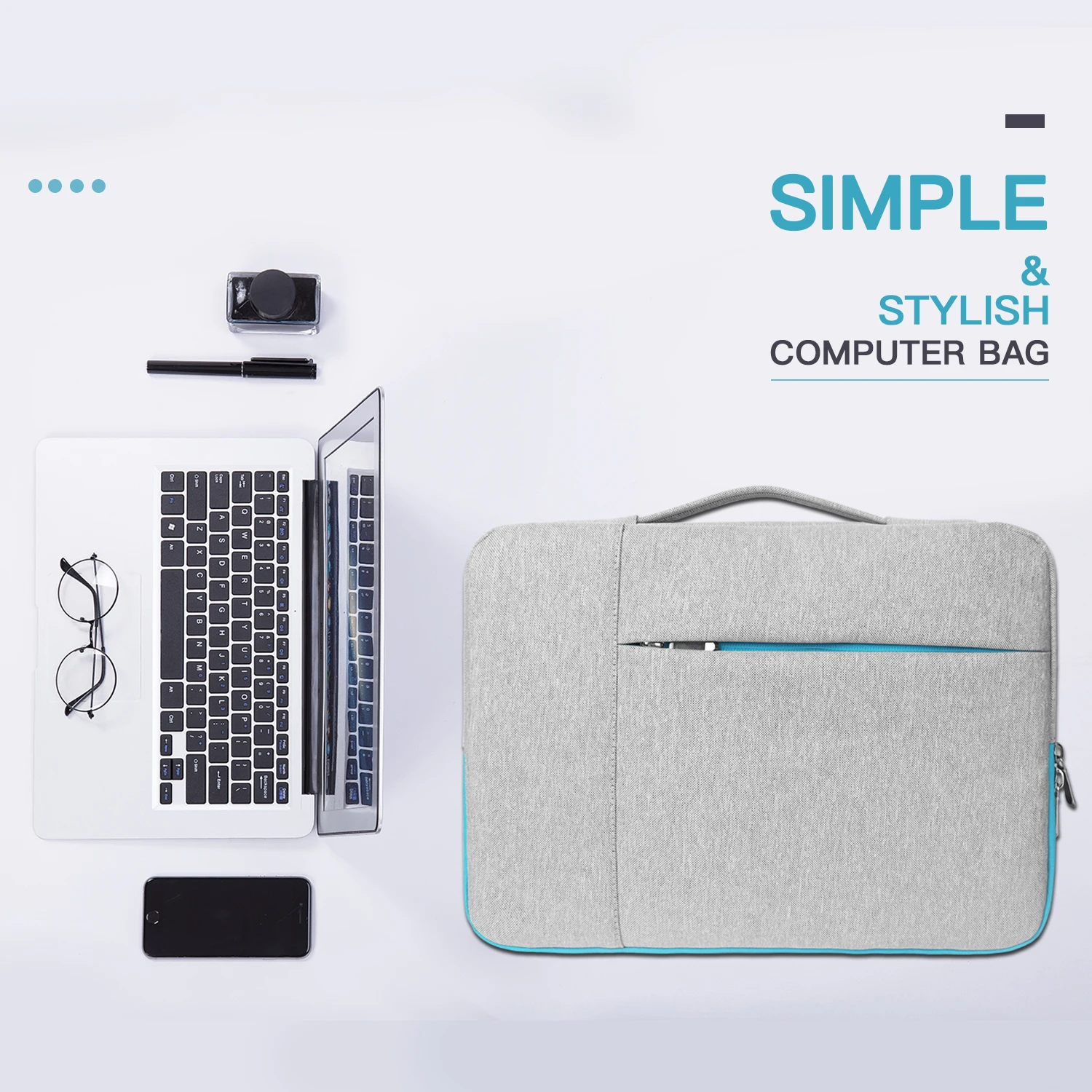 Business Laptop Bag for MacBook Pro/Air 13 14 15 16 Inch, Notebook Case for Travel, Protective Computer Bag Fits Dell HP Xiaomi