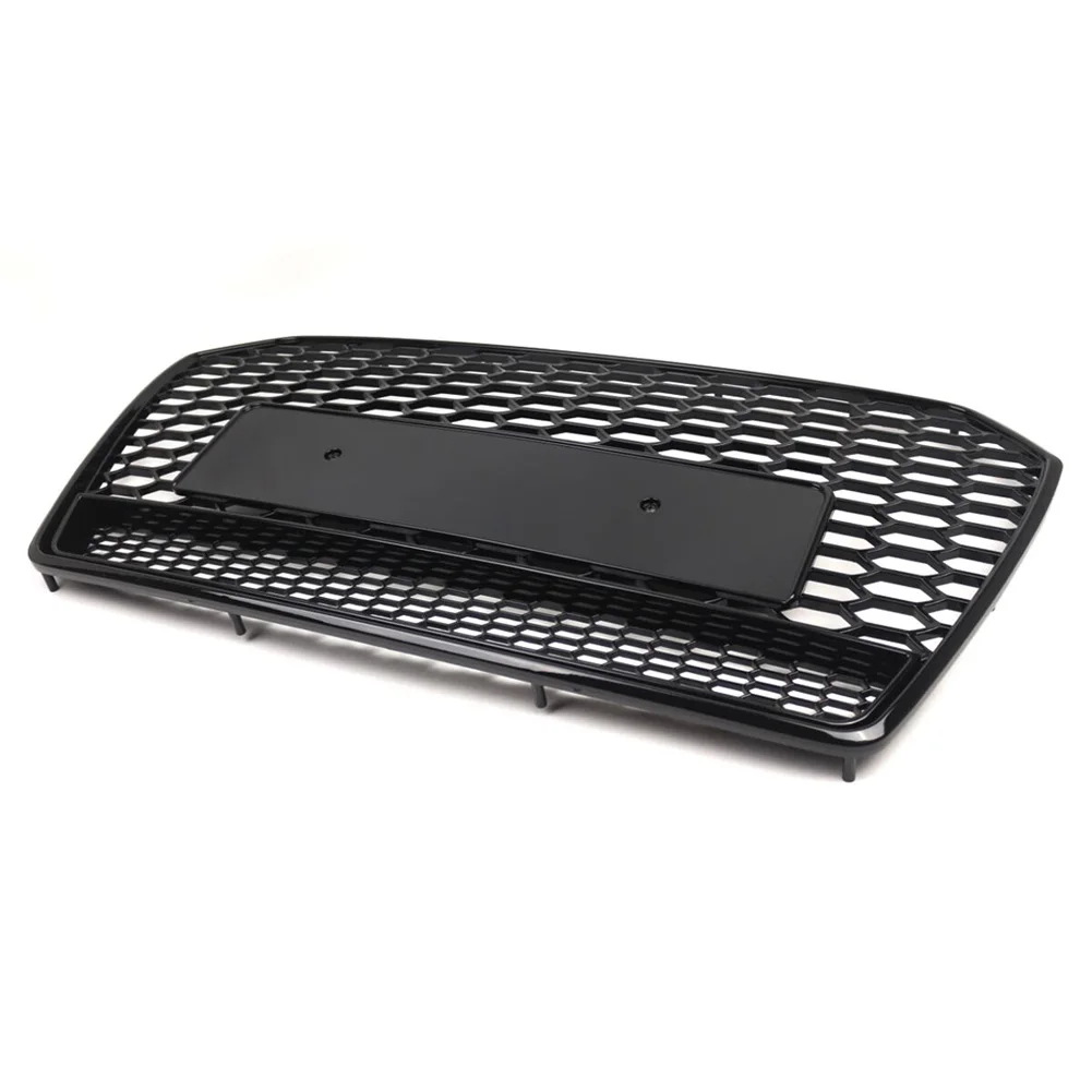 الشواية الأمامية، غطاء شبكي للمصد الأمامي على شكل قرص العسل متوافق مع A6 C7PA 2016-2018 يستبدل تجميل 4G0853651AG 4G085