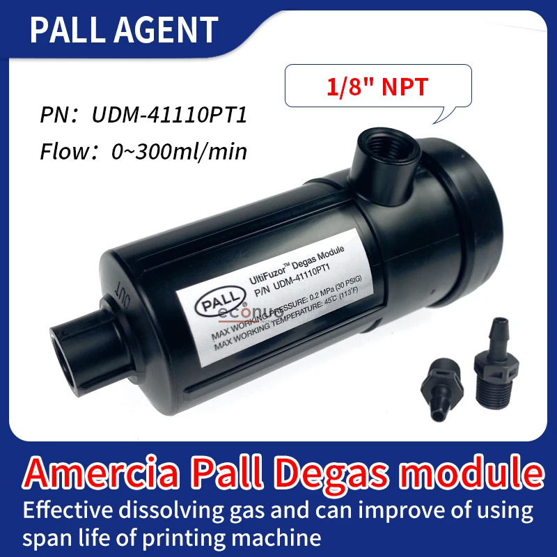 

Original P/N Big Pall Degas Module UDM-41110 PT1 0~300ml/min pall Filter For Textile /UV Flatbed/Flora/Docan/Spectra Printer