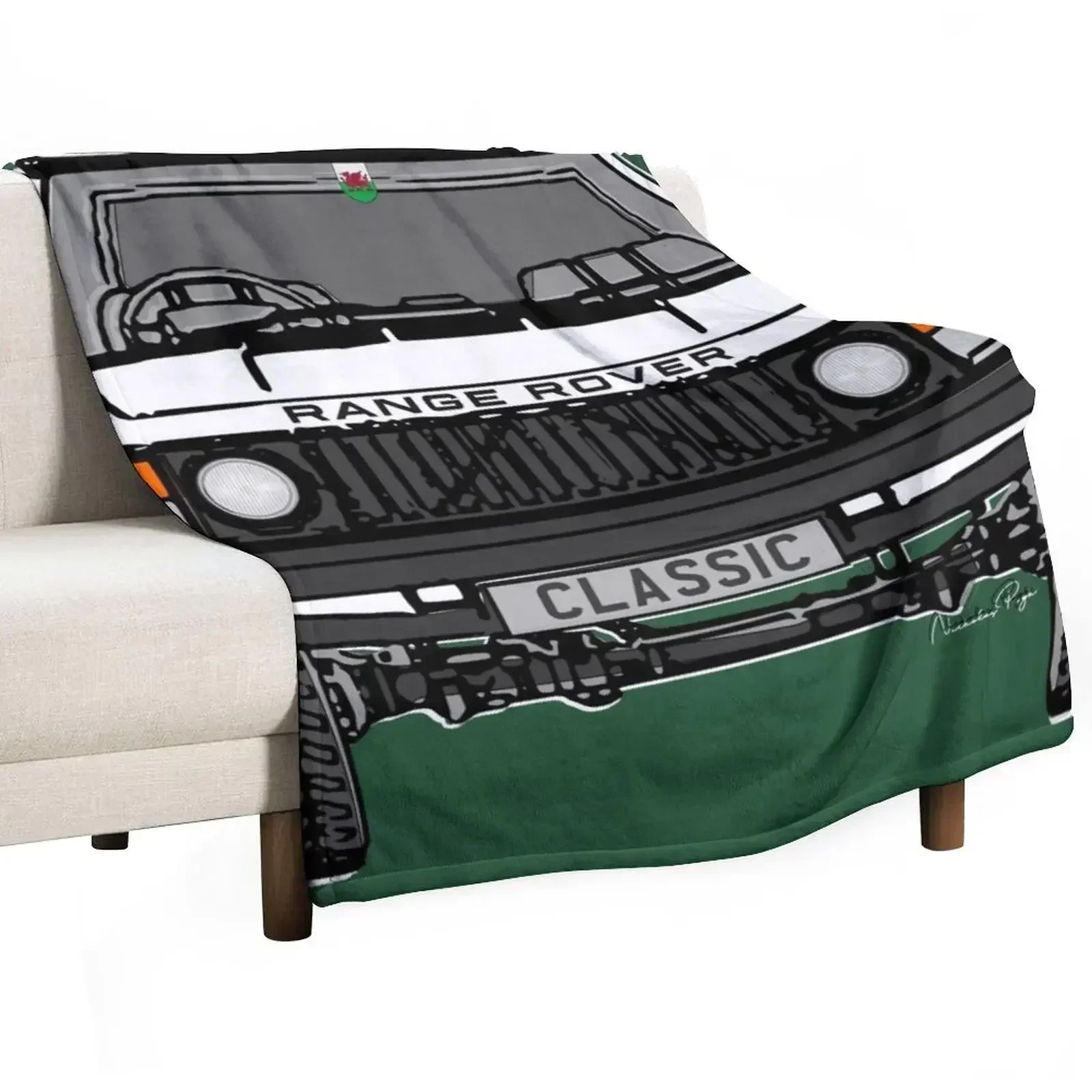 Old 4x4 Rover V8 White Throw Blanket Extra Large Throw Beach Summer Furry Blankets For Sofas Soft Plaid Blankets