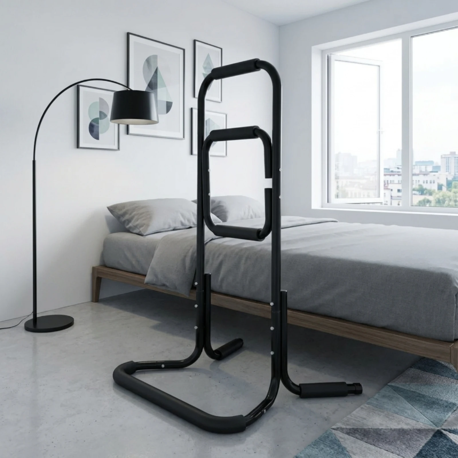 Barandilla de Soporte para Cama, Altura Ajustable, Barandilla Independiente, Equipo Médico para la Prevención de Caídas para Personas Mayores, Cuidado en el Hogar, Dormitorio