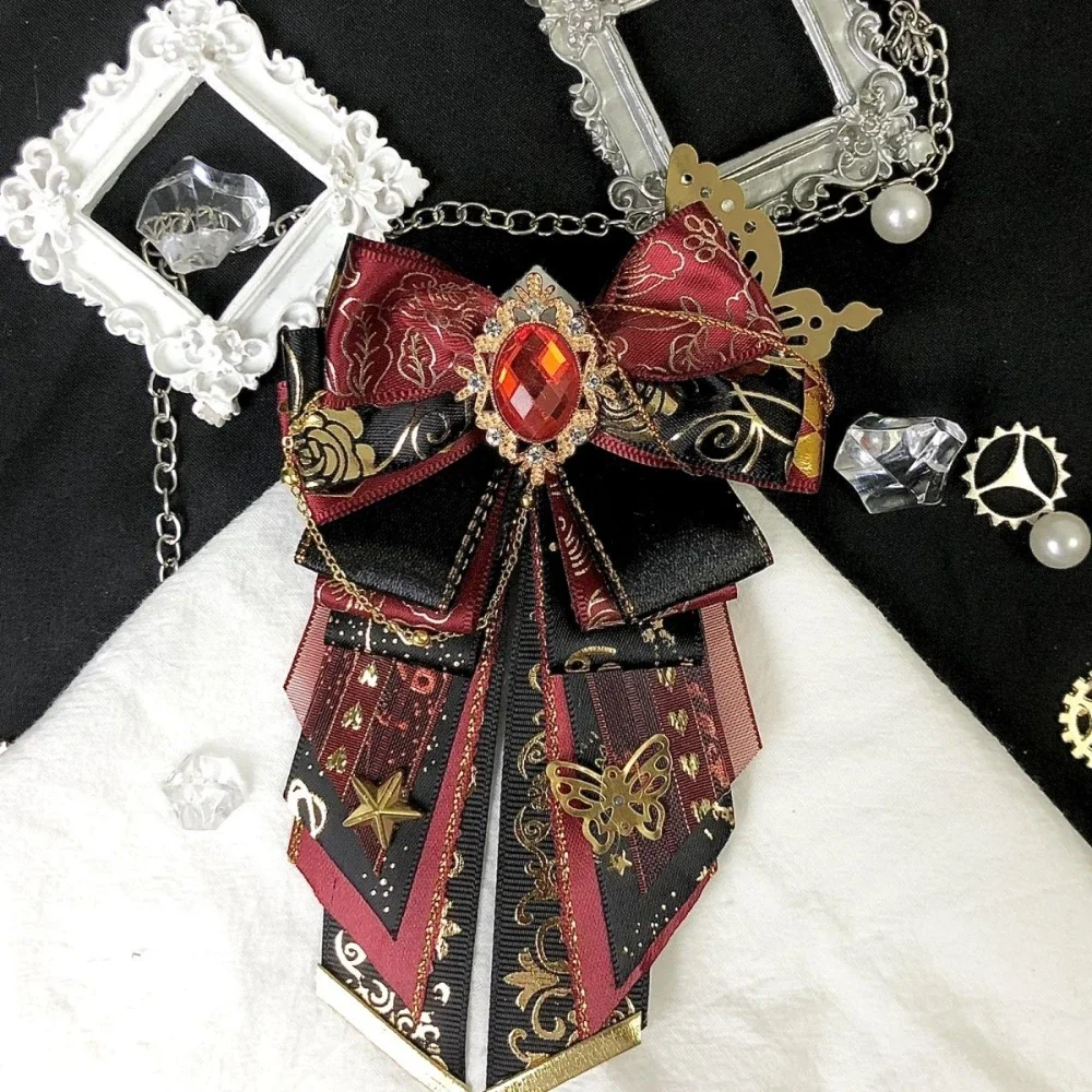 Originale lusso strass fiocco Lolita Cosplay gioco di ruolo Anime Set da donna camicia accessori per abiti gioielli di fascia alta regali