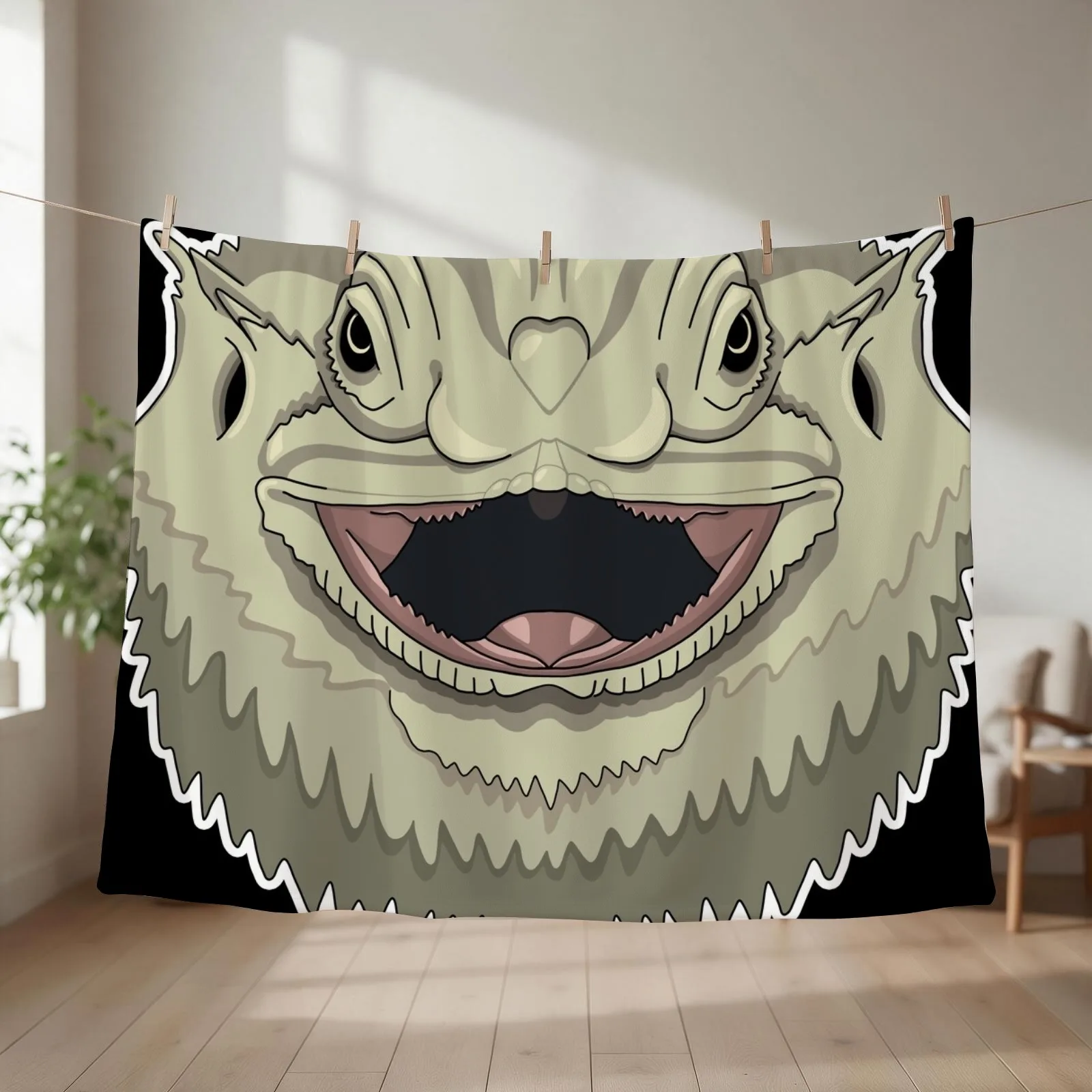 Bearded Dragon Throw Blanket Blankets Sofas Of Decoration Multi-Purpose blankets and throws bed plaid Blankets
