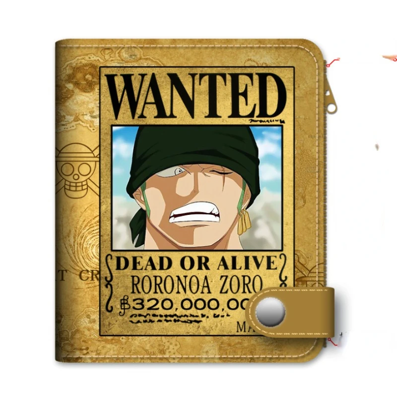 Ein Stück Ruffy Münz geldbörse Anime Männer Pu Leder Geschäfts geld Kredit ausweis Inhaber Cartoon Junge Münz tasche große Kapazität Brieftasche