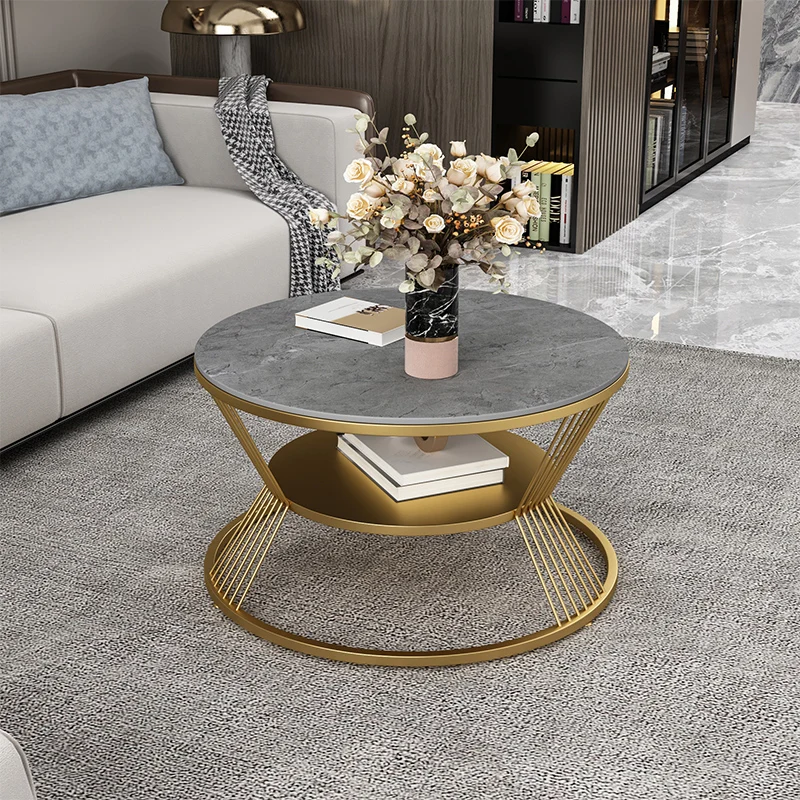 Marble Living Room Tables Tea Round Side Coffee Nordic Tables Makeup Bar Mesas De Centro Para Sala Luxury Furniture ZLXP