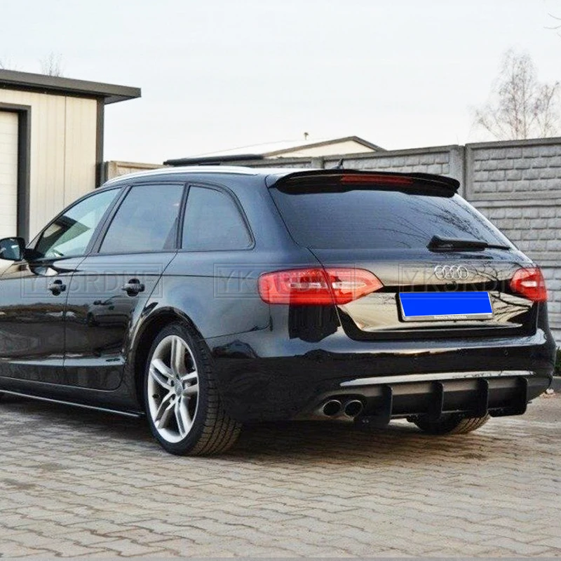 RS4 Roof Spoiler for Audi A4 B8 Avant / Allroad 2008-2016 ABS Plastic Spoiler Rear Wing Car Tail Wing Decoration A4 B8 Allroad