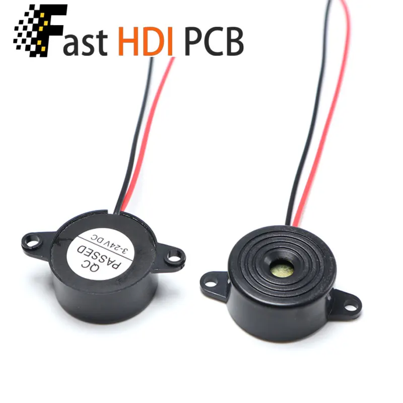 Alto-Falante Ativo de Alta Potência 23x12mm (SFM-20B) - 3-24V DC, Som Contínuo 85dB+, Toque ao Ligar, Uso em Equipamentos de Refrigeração